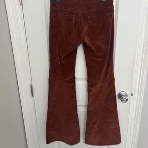 We the free brown corduroy slip on flair pants